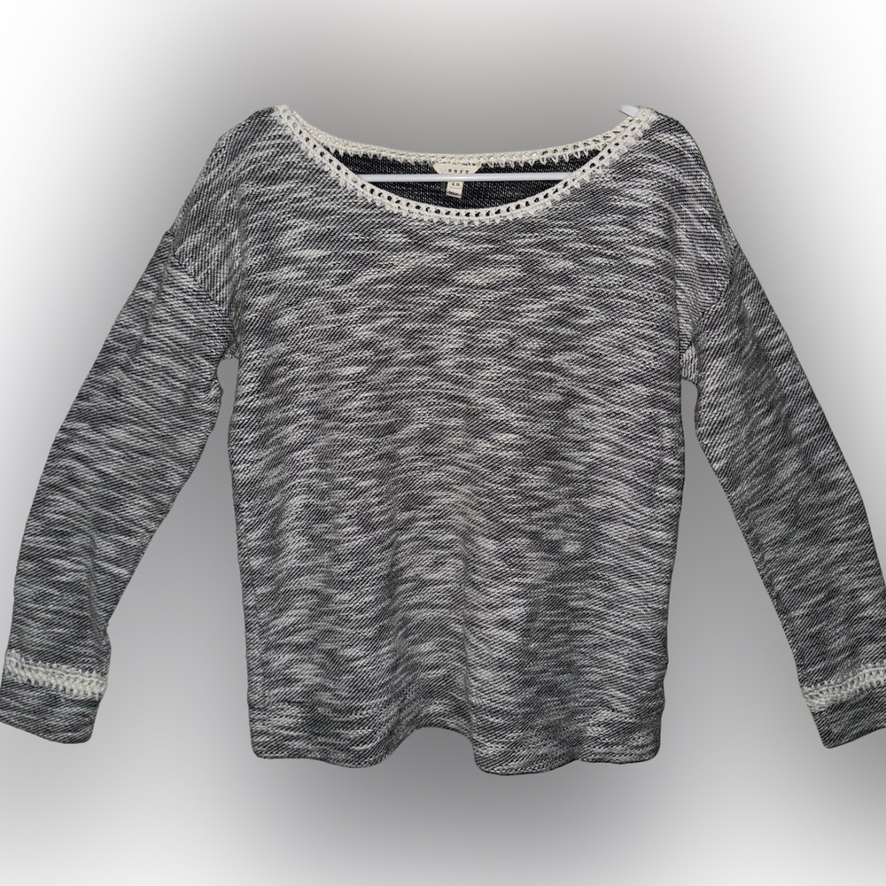 Soft Joie Oversized Lalina Marled Boatneck Pullover Grey Sweater Size XS